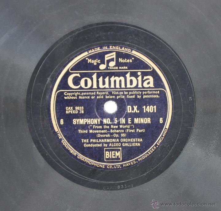 Discos de pizarra: Disco gram&oacute;fono. From the new world. Dvorak. N&ordm; 2 - Foto 1