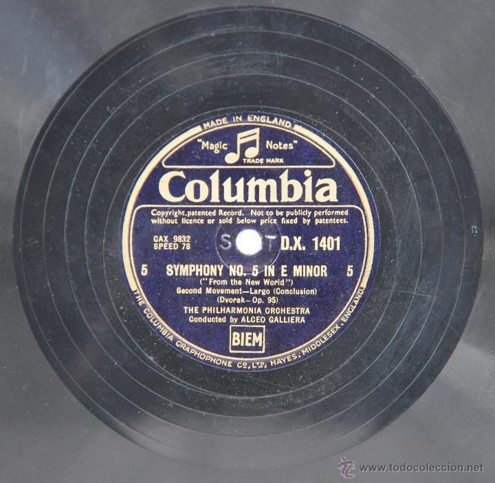 Discos de pizarra: Disco gram&oacute;fono. From the new world. Dvorak. N&ordm; 2 - Foto 3