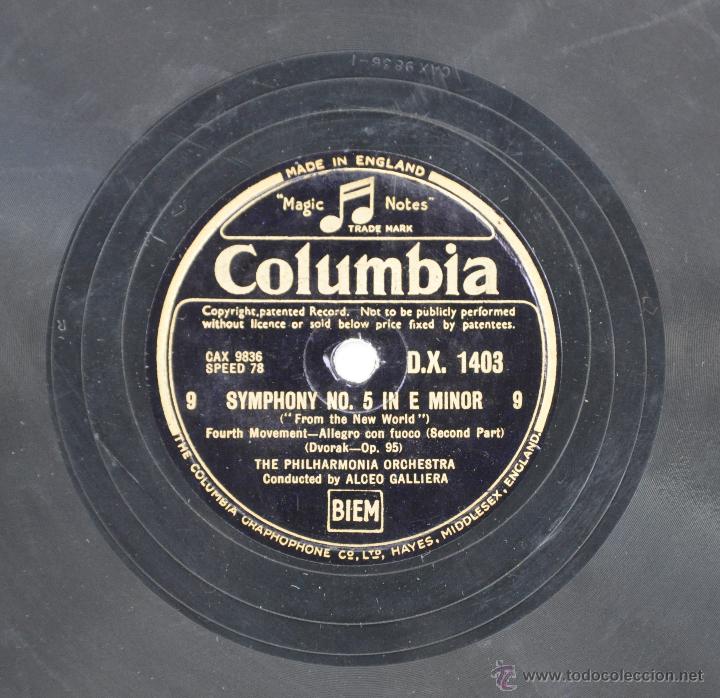 Discos de pizarra: Disco gram&oacute;fono. From the new world. Dvorak. N&ordm; 4 - Foto 1
