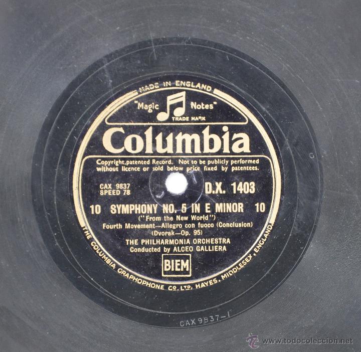 Discos de pizarra: Disco gram&oacute;fono. From the new world. Dvorak. N&ordm; 4 - Foto 3