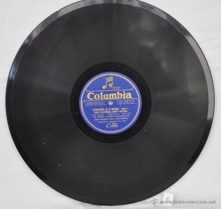Discos de pizarra: Disco gram&oacute;fono. NEW QUEEN&acute;S HALL ORCHESTA. N&ordm; 6 - Foto 3