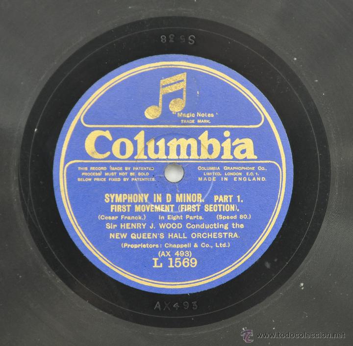 Discos de pizarra: Disco gram&oacute;fono. NEW QUEEN&acute;S HALL ORCHESTA. N&ordm; 6 - Foto 4