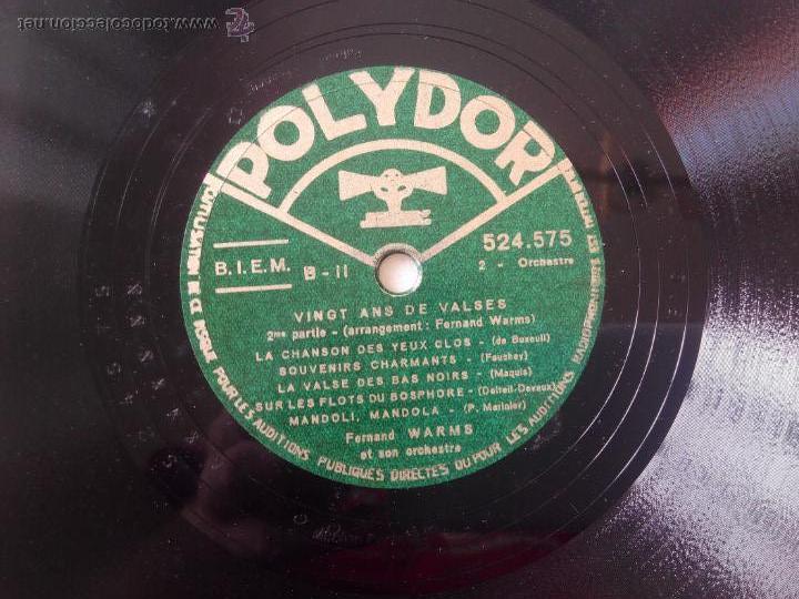 Discos de pizarra: Vingt ans de valses. Orquesta Fernand Warms - Foto 1