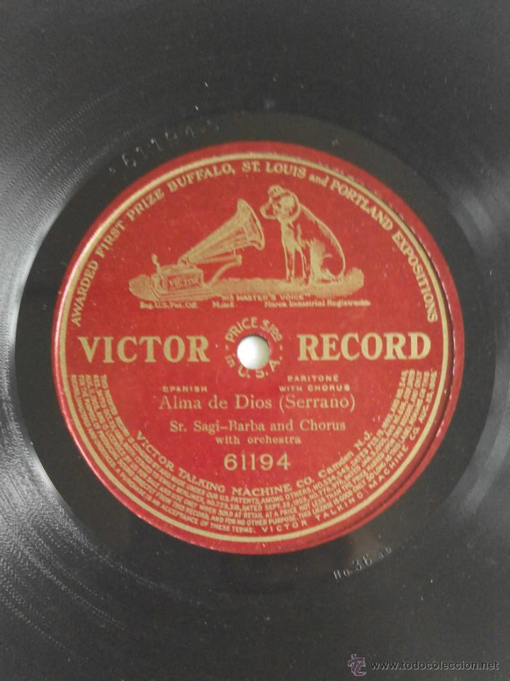 Discos de pizarra: Alma de Dios. Sagi-Barba - Foto 1