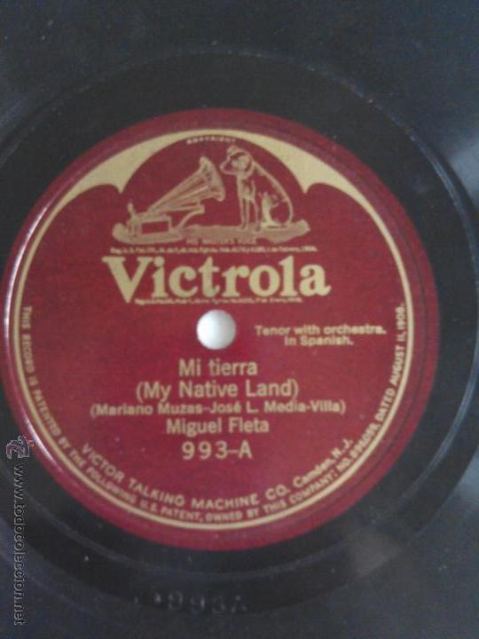 Discos de pizarra: Mi tierra. &iexcl;Adios trigue&ntilde;a! Miguel Fleta - Foto 1
