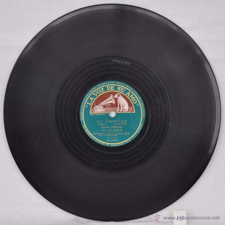 Discos de pizarra: Disco gram&oacute;fono. EL CAPITAN Y FUERA DE LUCES. N&ordm; 15 - Foto 2