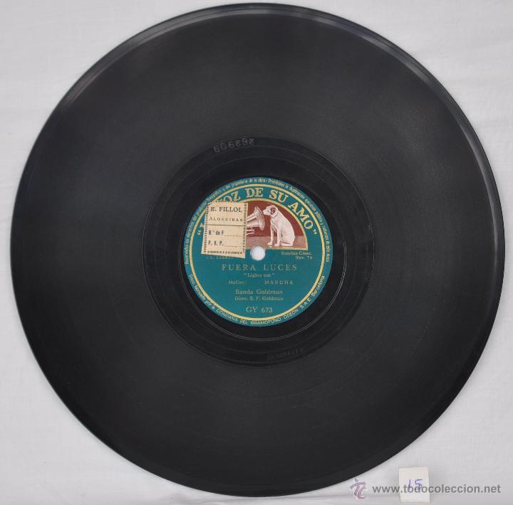 Discos de pizarra: Disco gram&oacute;fono. EL CAPITAN Y FUERA DE LUCES. N&ordm; 15 - Foto 3