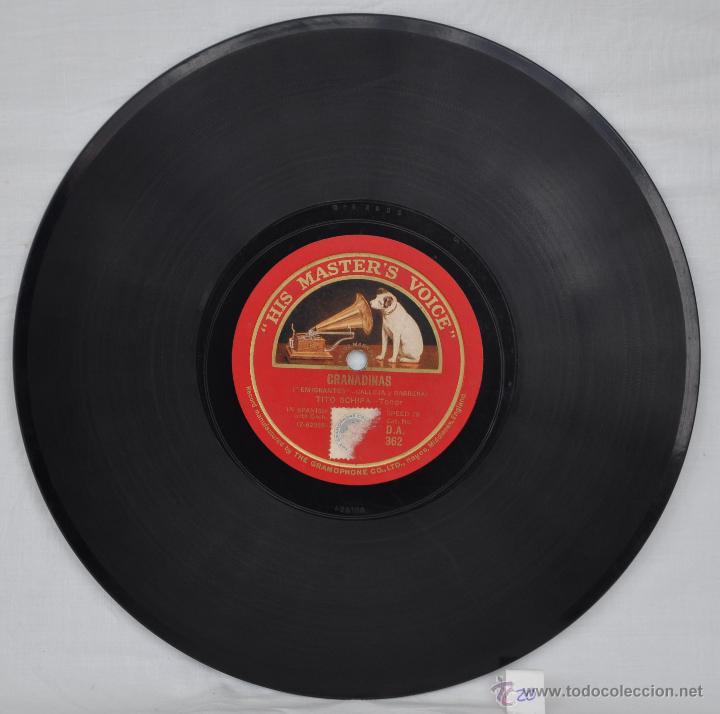 Discos de pizarra: Disco gram&oacute;fono.PRINCESITA Y GRANADINAS. N&ordm; 20 - Foto 3