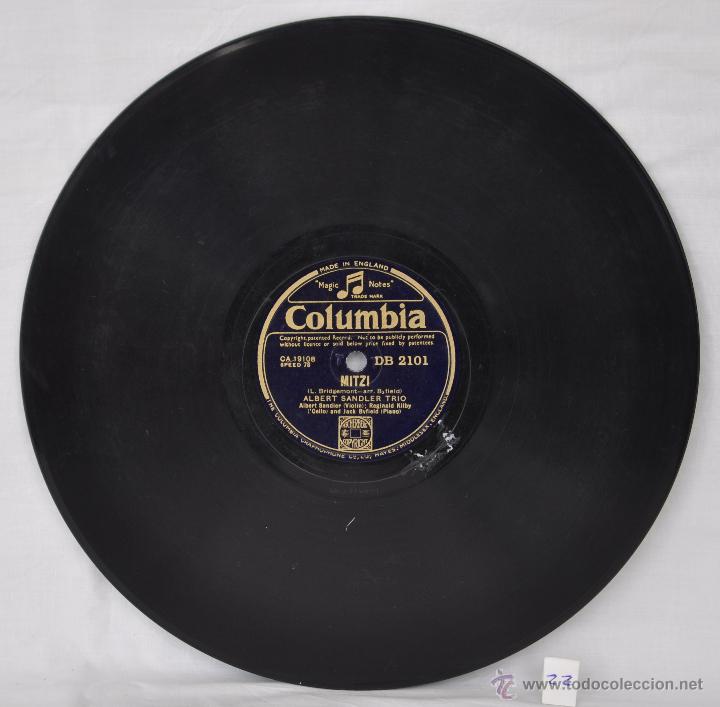 Discos de pizarra: Disco gram&oacute;fono. JEALOUSY Y MITZI. N&ordm; 22 - Foto 3