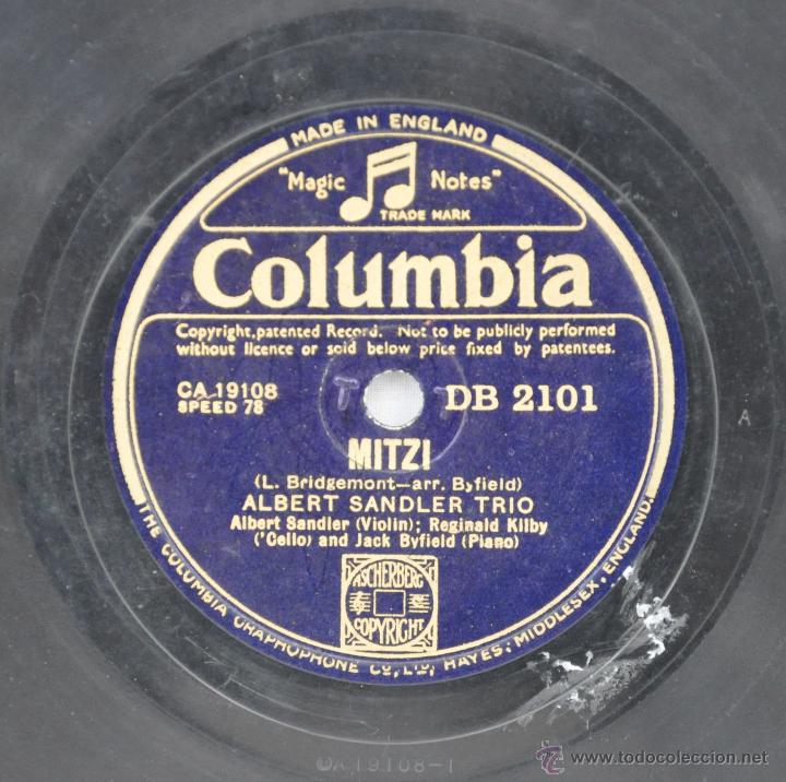 Discos de pizarra: Disco gram&oacute;fono. JEALOUSY Y MITZI. N&ordm; 22 - Foto 4
