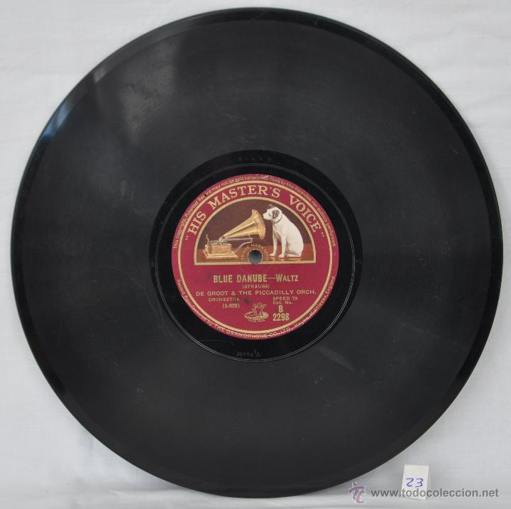 Discos de pizarra: Disco gram&oacute;fono. BLUE DANUBE Y VIENNA BLOOT . N&ordm; 23 - Foto 3