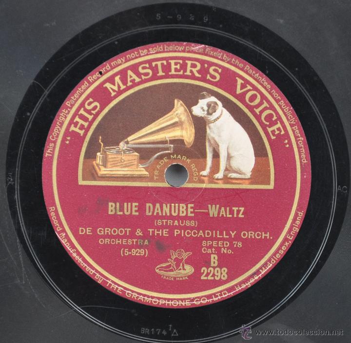 Discos de pizarra: Disco gram&oacute;fono. BLUE DANUBE Y VIENNA BLOOT . N&ordm; 23 - Foto 4