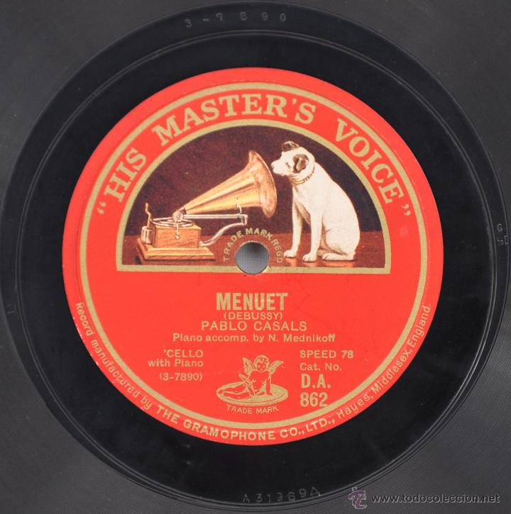 Discos de pizarra: Disco gram&oacute;fono. MENUET Y GAVOTTE TENDRE.. N&ordm; 26 - Foto 1