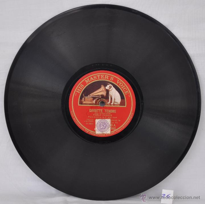 Discos de pizarra: Disco gram&oacute;fono. MENUET Y GAVOTTE TENDRE.. N&ordm; 26 - Foto 2
