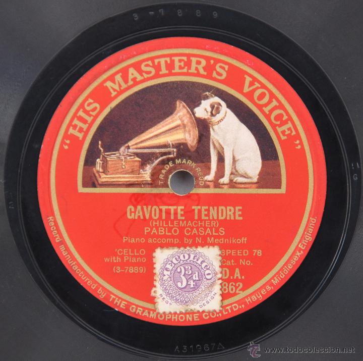 Discos de pizarra: Disco gram&oacute;fono. MENUET Y GAVOTTE TENDRE.. N&ordm; 26 - Foto 3