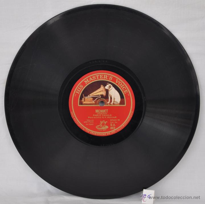 Discos de pizarra: Disco gram&oacute;fono. MENUET Y GAVOTTE TENDRE.. N&ordm; 26 - Foto 4