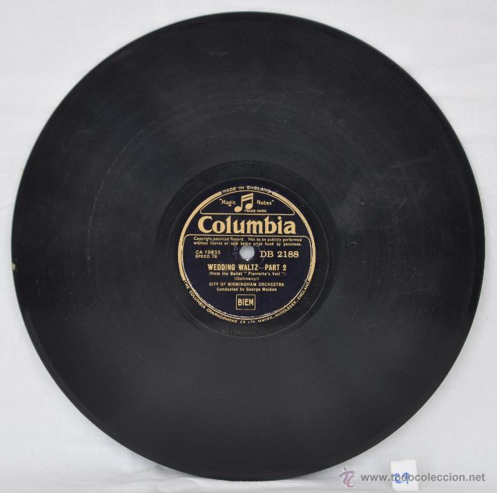 Discos de pizarra: Disco gram&oacute;fono. WEDDING WALTZ. N&ordm; 29 - Foto 2