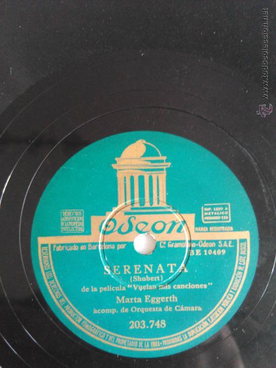 Discos de pizarra: Serenata. Ave Mar&iacute;a. Marta Eggerth - Foto 1
