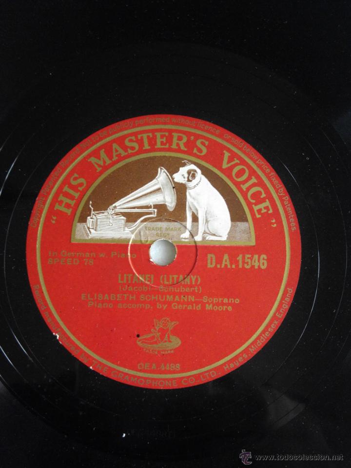 Discos de pizarra: Liebesbotschaft. Litanei. Elizabeth Schumann - Foto 1