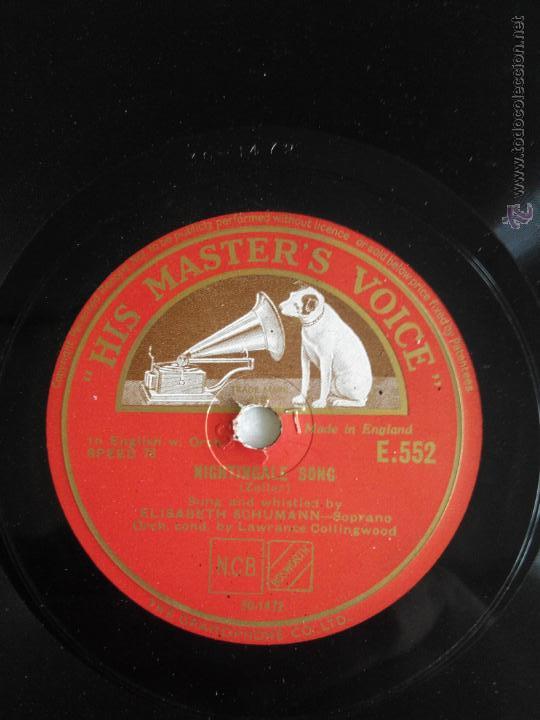 Discos de pizarra: Nightingale song. Sei nicht bos. Elizabeth Schumann - Foto 1