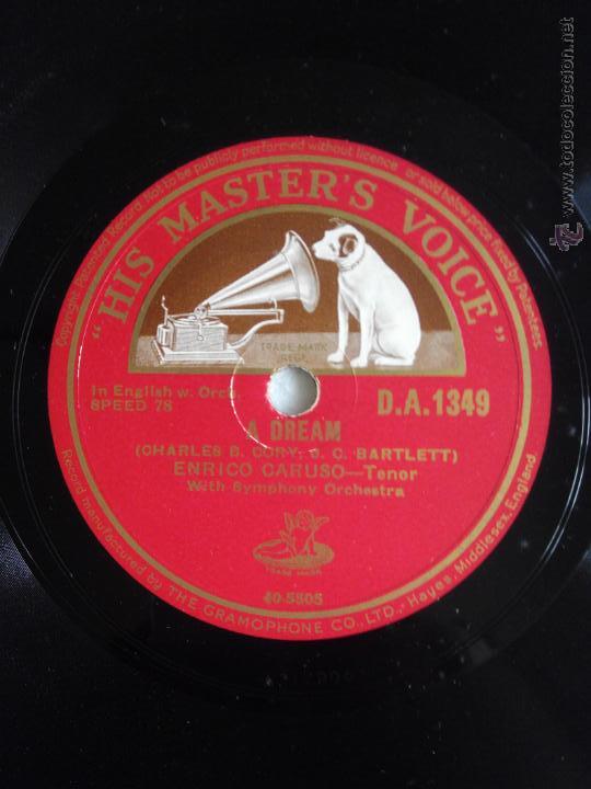 Discos de pizarra: A dream. For you alone. Enrico Caruso - Foto 1