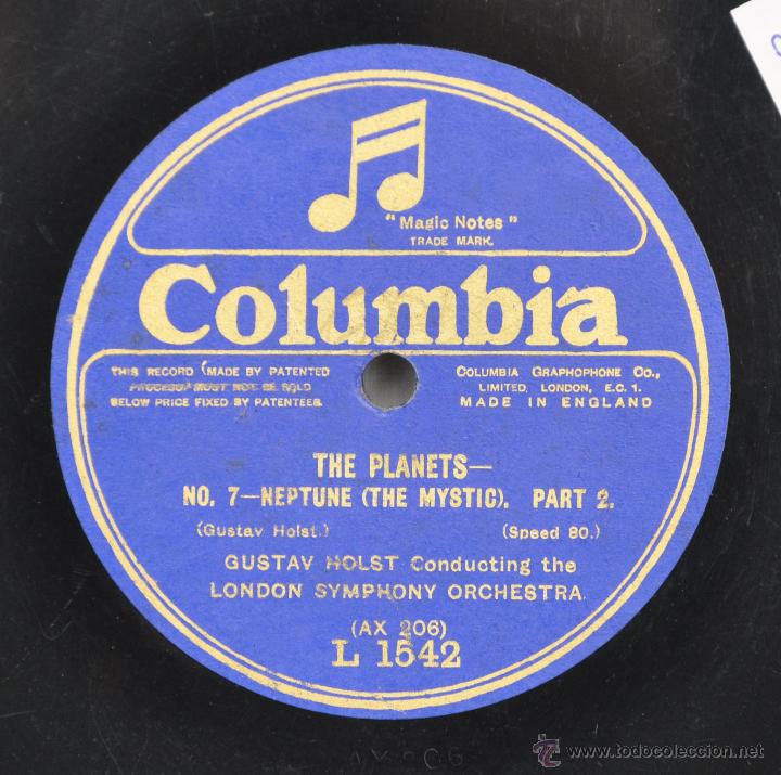 Discos de pizarra: DISCO GRAMOFONO. THE PLANETS. NEPTUNE. N&ordm; 33 - Foto 1