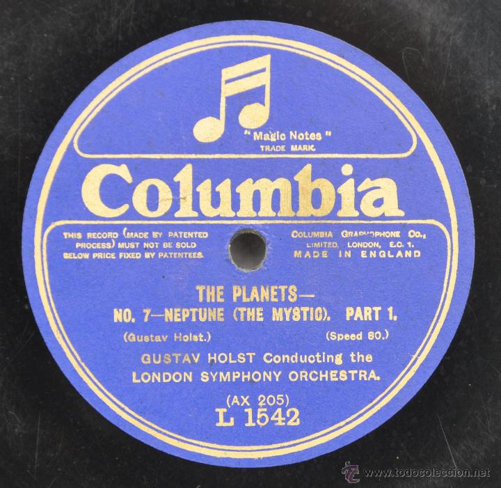 Discos de pizarra: DISCO GRAMOFONO. THE PLANETS. NEPTUNE. N&ordm; 33 - Foto 4