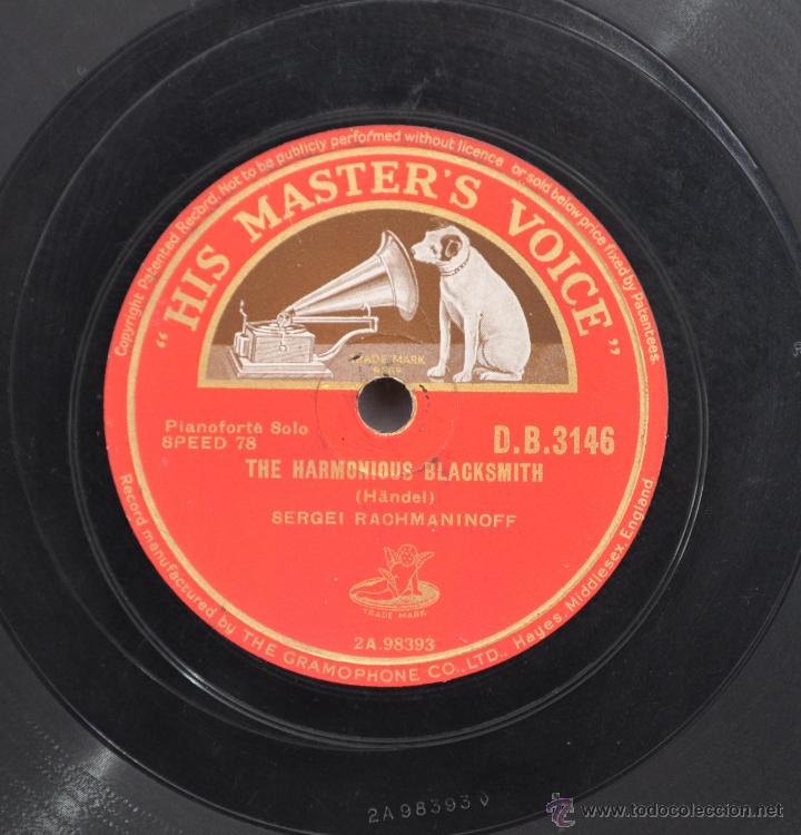 Discos de pizarra: DISCO GRAMOFONO. THE HARMONIUS, BLACKSMITH. HANDEL. N&ordm; 36 - Foto 1