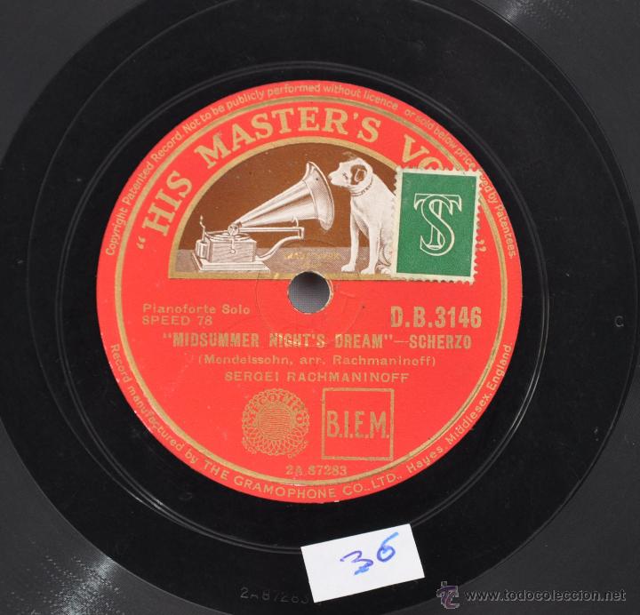 Discos de pizarra: DISCO GRAMOFONO. THE HARMONIUS, BLACKSMITH. HANDEL. N&ordm; 36 - Foto 4