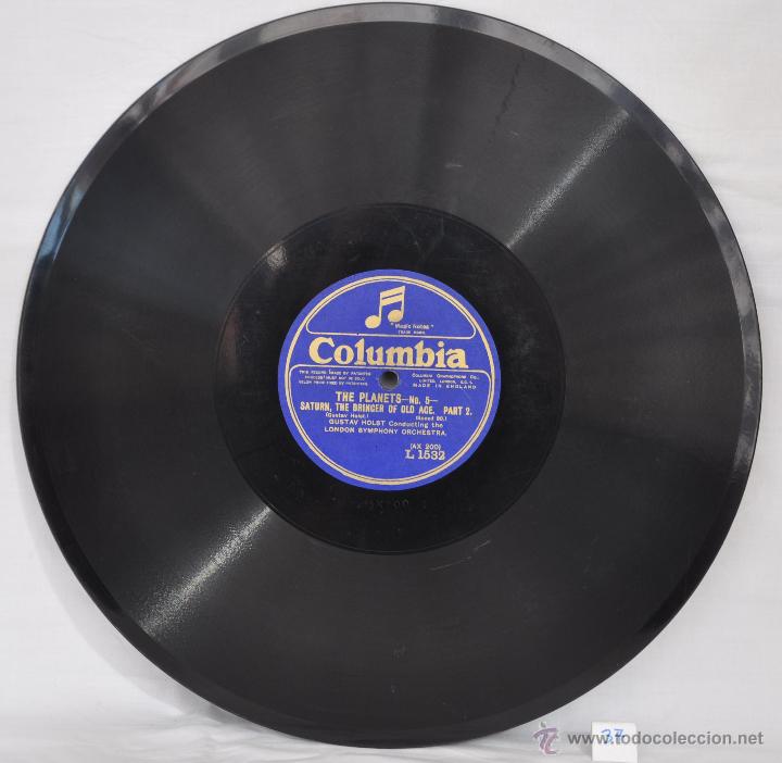 Discos de pizarra: DISCO GRAMOFONO. THE PLANETS. GUSTAV HOLST. N&ordm; 37 - Foto 2