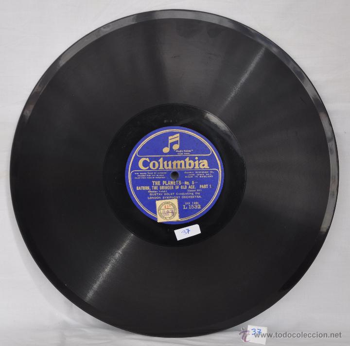 Discos de pizarra: DISCO GRAMOFONO. THE PLANETS. GUSTAV HOLST. N&ordm; 37 - Foto 3