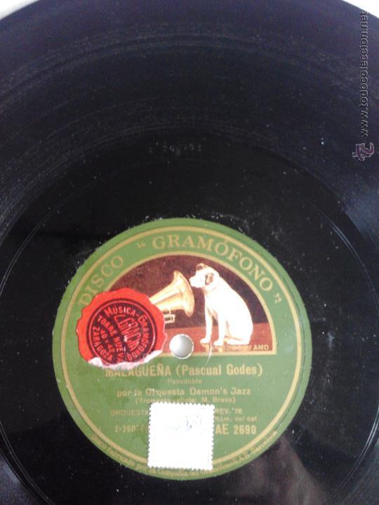 Discos de pizarra: Malague&ntilde;a. Rosa de Espa&ntilde;a. Orquesta Demons Jazz - Foto 1