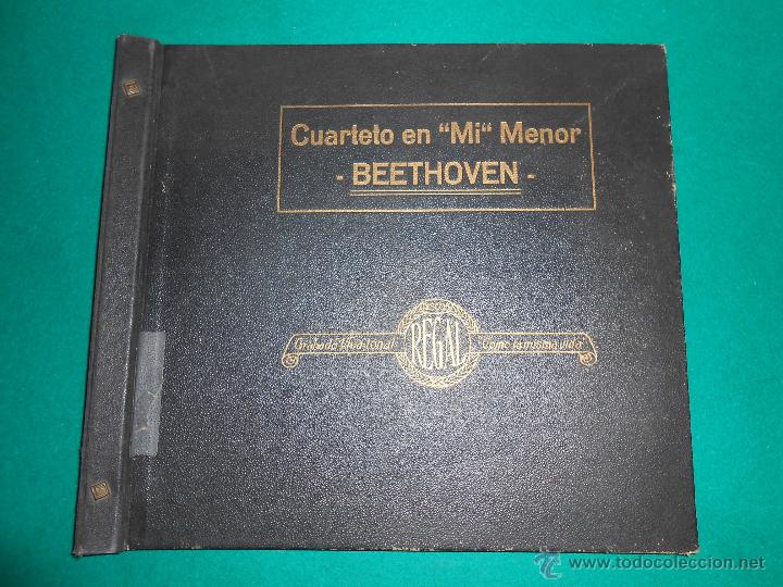 Discos de pizarra: CUARTETO EN MI MENOR. BEETHOVEN. 4 LP&acute;S REGAL - Foto 1