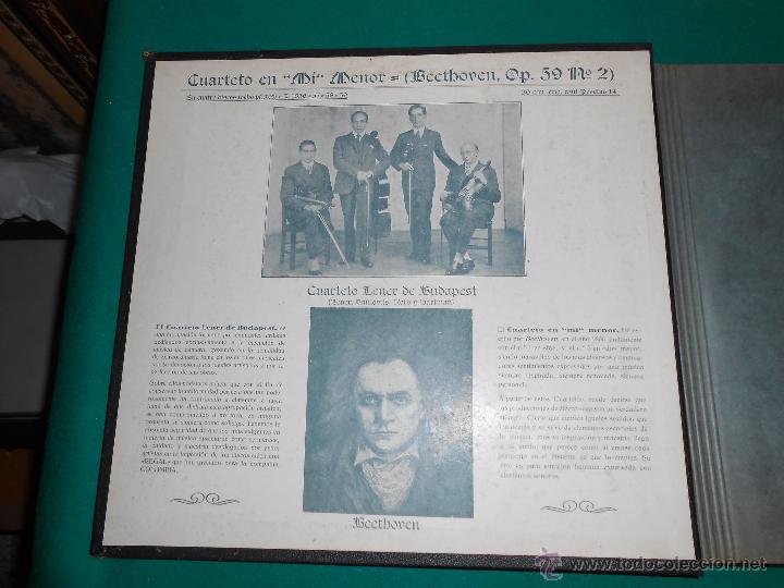 Discos de pizarra: CUARTETO EN MI MENOR. BEETHOVEN. 4 LP&acute;S REGAL - Foto 3