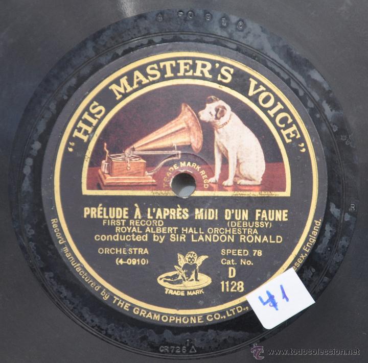 Discos de pizarra: DISCO GRAMOFONO. PRELUDE A L&acute;APRES MIDI D&acute;UN FAUNE. N&ordm; 41 - Foto 4