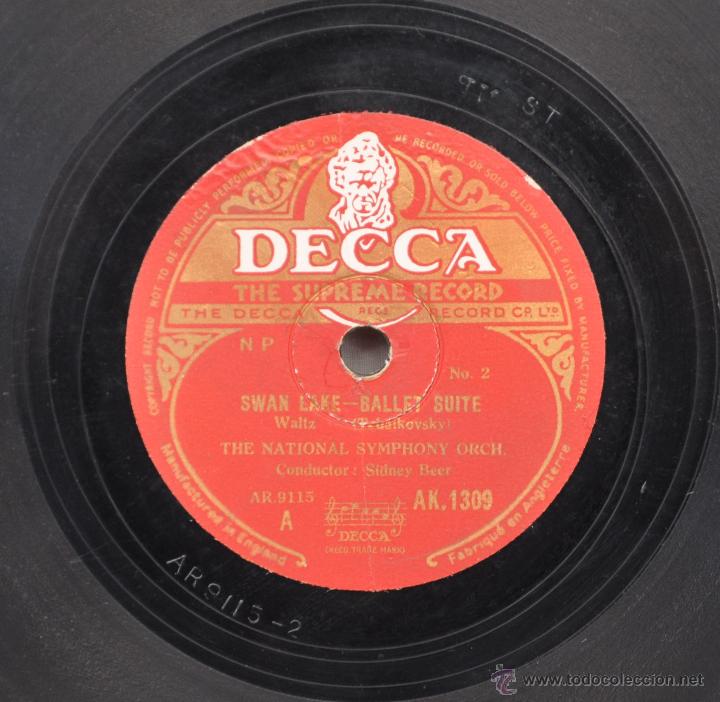 Discos de pizarra: DISCO GRAMOFONO. SWAN EAKE- BALLET SUITE. N&ordm; 44 - Foto 1