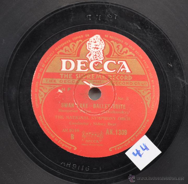 Discos de pizarra: DISCO GRAMOFONO. SWAN EAKE- BALLET SUITE. N&ordm; 44 - Foto 4