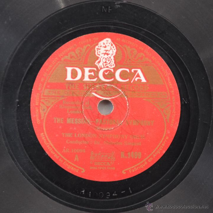Discos de pizarra: DISCO GRAMOFONO.THE MESSIAN OVERTURE. N&ordm; 45 - Foto 1