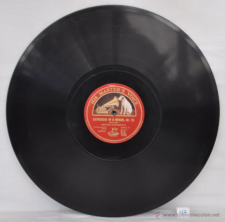 Discos de pizarra: DISCO GRAMOFONO. CAPRICCIO IN B MINOR. BRAHMS. N&ordm; 47 - Foto 2