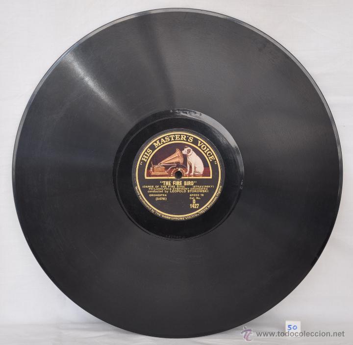 Discos de pizarra: DISCO GRAMOFONO. THE FIRE BIRD. STRAVINSKY. N&ordm; 50 - Foto 2