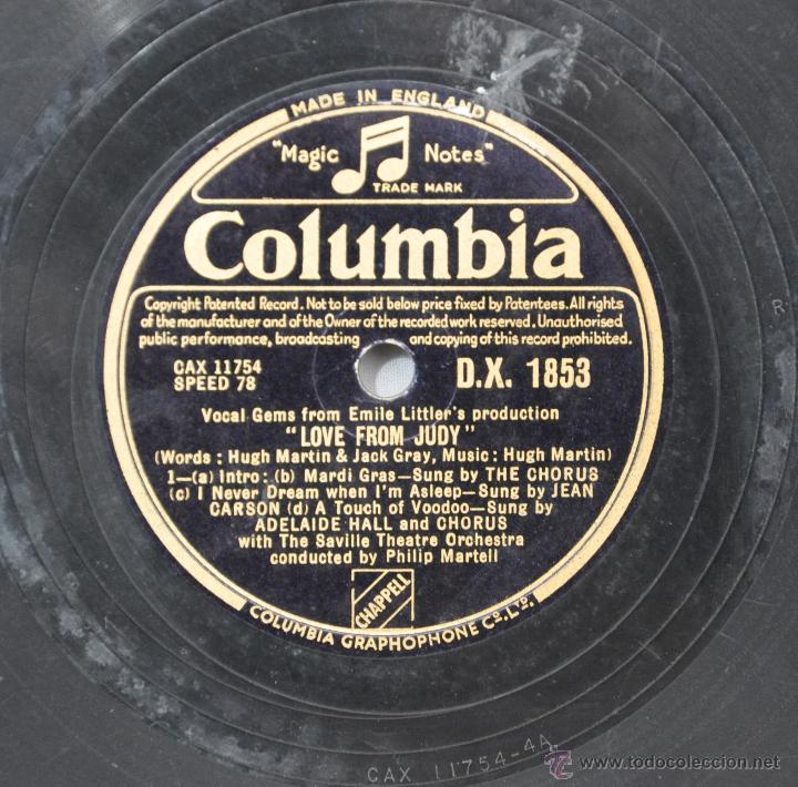 Discos de pizarra: DISCO GRAMOFONO. LOVE FROM JUDY. N&ordm; 54 - Foto 1
