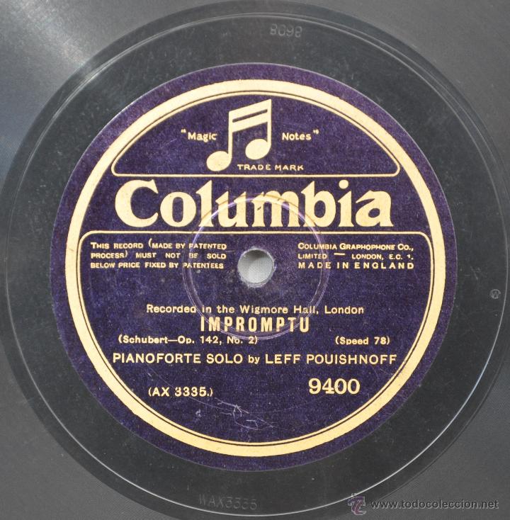 Discos de pizarra: DISCO GRAMOFONO. IMPROMPTU. SHUBERT. N&ordm; 55 - Foto 1