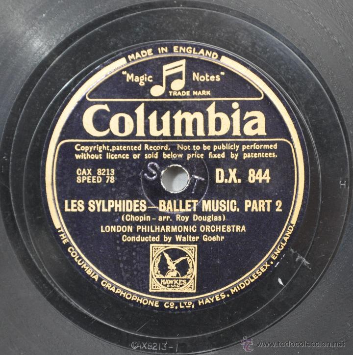 Discos de pizarra: DISCO GRAMOFONO. LES SYLPHIDES. CHOPIN. N&ordm; 56 - Foto 4