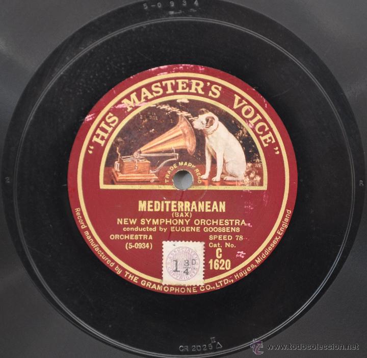 Discos de pizarra: DISCO GRAMOFONO. MEDITERRANEAN AND TINTAGEL. BAX.. N&ordm; 58 - Foto 1