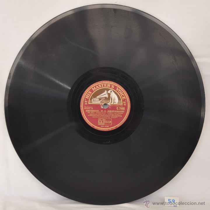 Discos de pizarra: DISCO GRAMOFONO. SCREHERAZADE.. RIMSKY-KORSAKOV. N&ordm; 59 - Foto 2