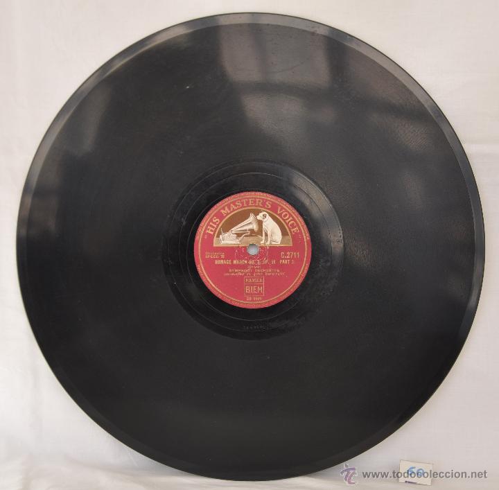 Discos de pizarra: DISCO GRAMOFONO. HOMAGE MARCH. GRIEG. N&ordm; 60 - Foto 2