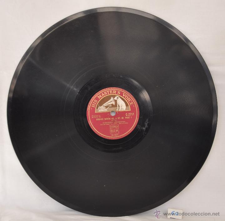Discos de pizarra: DISCO GRAMOFONO. HOMAGE MARCH. GRIEG. N&ordm; 60 - Foto 3