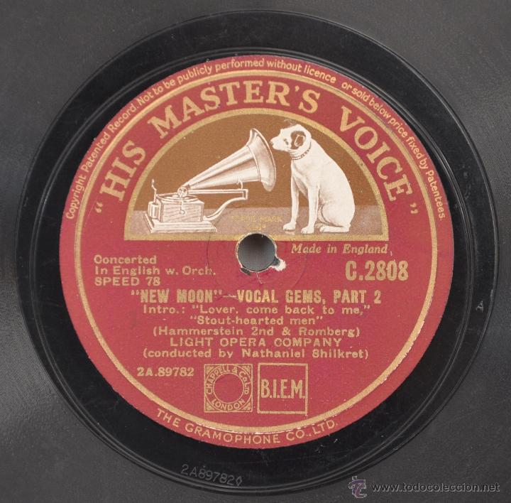Discos de pizarra: DISCO GRAMOFONO. NEW MOON-VOCAL GEMS. N&ordm; 62 - Foto 1
