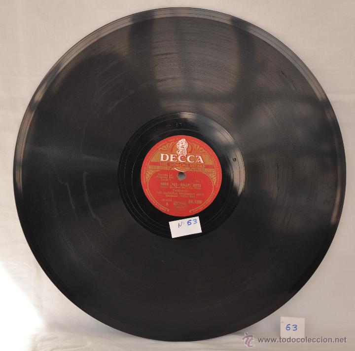 Discos de pizarra: DISCO GRAMOFONO. SWAN LAKE-BALLET SUITE.TCHALKOVSKY N&ordm; 63 - Foto 3