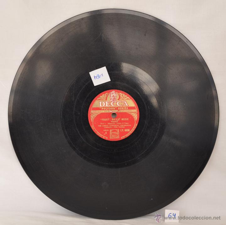Discos de pizarra: DISCO GRAMOFONO. FAUST. BALLET MUSIC. GOUND. N&ordm; 64 - Foto 2